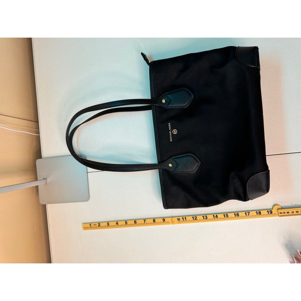 Michael Kors‎ Women's Black Nylon Leather Jet Set Medium Tote EUC - Picture 11 of 11